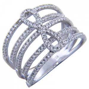 anillo infinito cinco tiras de piedras